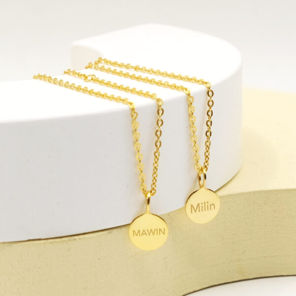 ของขวัญรับขวัญหลาน, รับขวัญเด็กแรกเกิด, จี้ทองสลักชื่อ, ทองรับขวัญหลาน