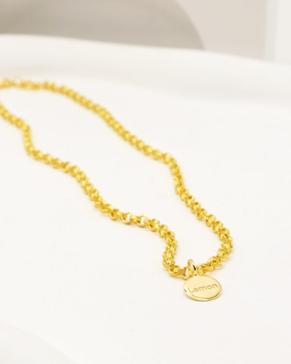 ของขวัญรับขวัญหลาน, รับขวัญเด็กแรกเกิด, จี้ทองสลักชื่อ, ทองรับขวัญหลาน