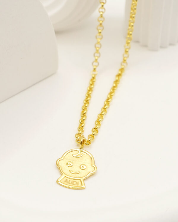 ของขวัญรับขวัญหลาน, รับขวัญเด็กแรกเกิด, จี้ทองสลักชื่อ, ทองรับขวัญหลาน